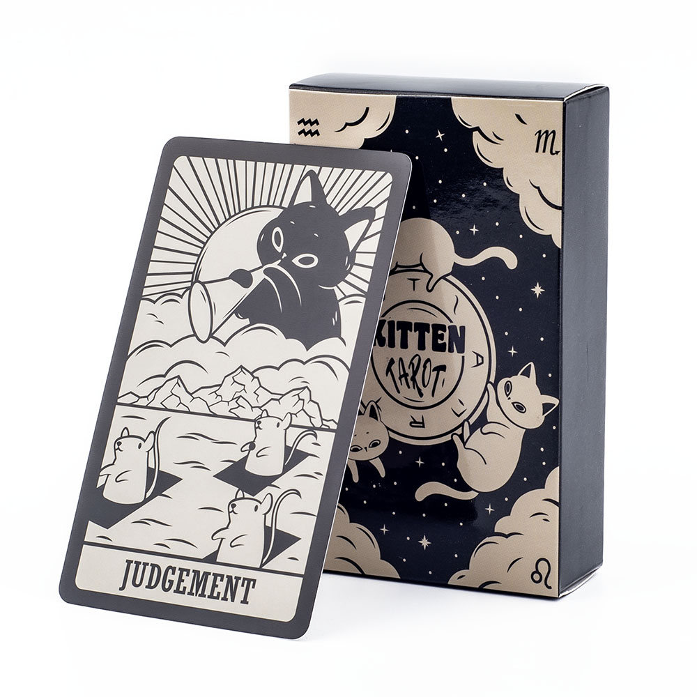 Tarot Deck With Guidebook - Zestaw kart tarota Kitten, 78 kart,