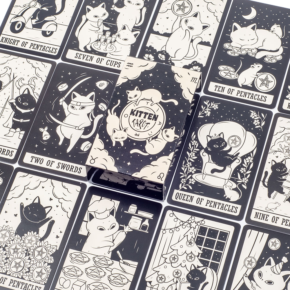 Zestaw kart tarota Kitten, 78  – Tarot Deck With Guidebook recenzja i cena