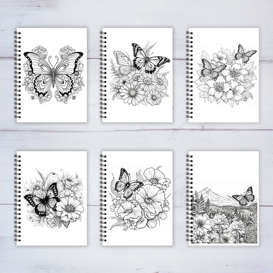 Kwiaty i motyle Kolorowanka dl – Adult Coloring Book Stress Relief recenzja i cena