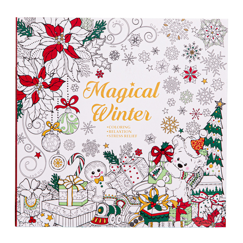Magiczna zimowa kolorowanka Re – Adult Coloring Book Stress Relief recenzja i cena